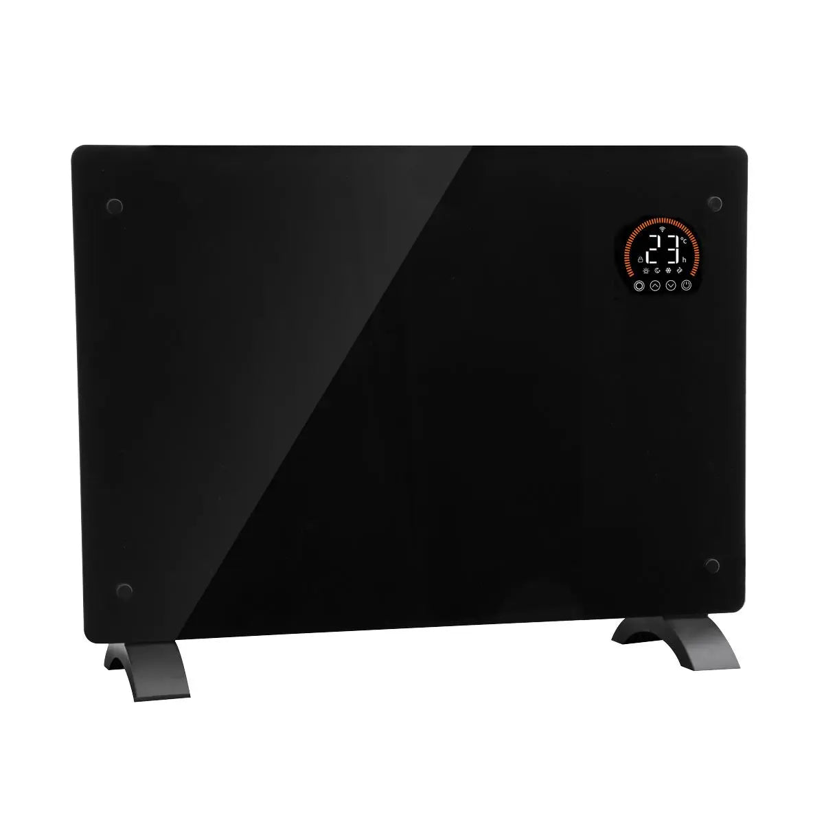 Baridi Electric Glass Panel Heater, 1500W, Thermostat Controlled 24Hr 7 Day Timer, Wi-Fi Enabled, Remote Control, Black - DH137  White Rose Tools