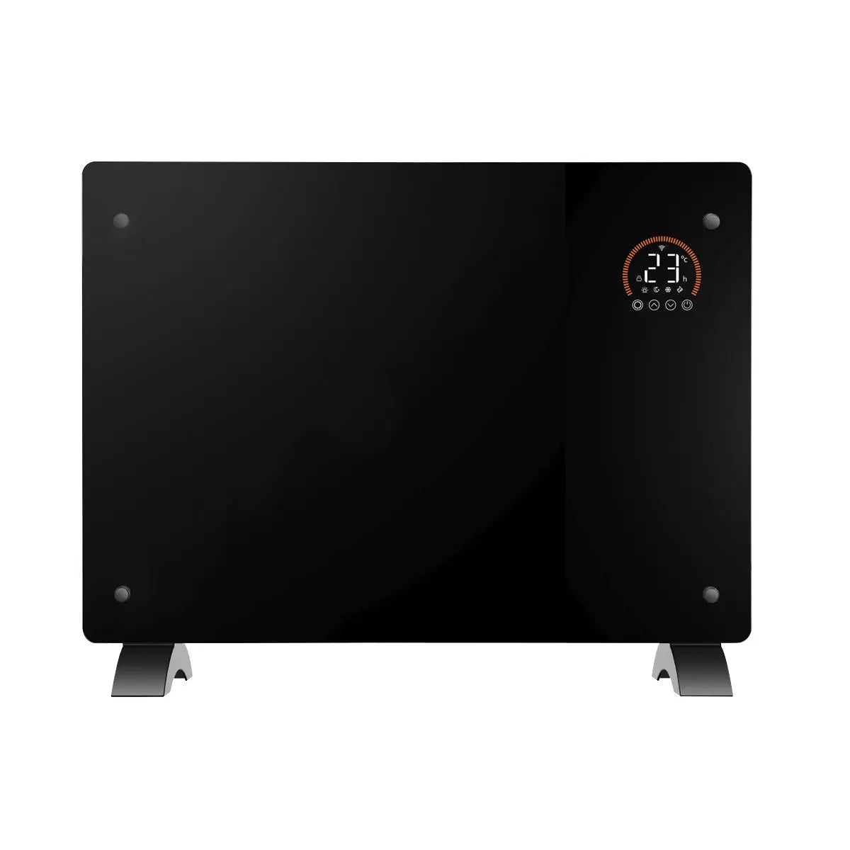 Baridi Electric Glass Panel Heater, 1500W, Thermostat Controlled 24Hr 7 Day Timer, Wi-Fi Enabled, Remote Control, Black - DH137  White Rose Tools