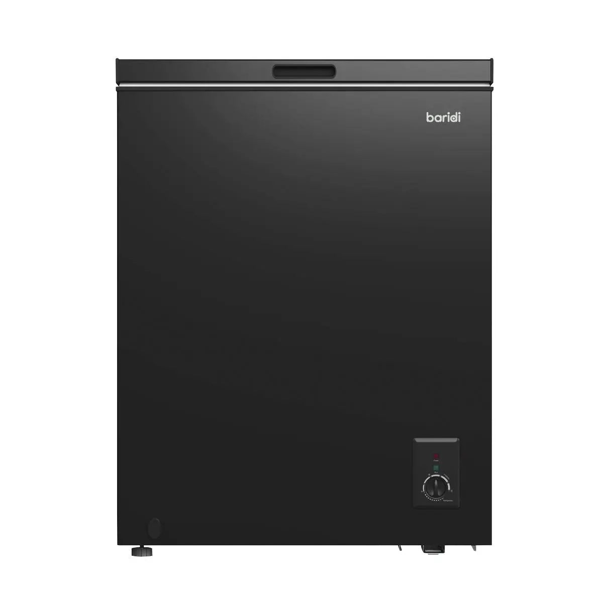 Baridi Freestanding Chest Freezer, 142L Capacity, Garages and Outbuilding Safe, -12 to -24°C Adjustable Thermostat with Refrigeration Mode, Black  White Rose Tools