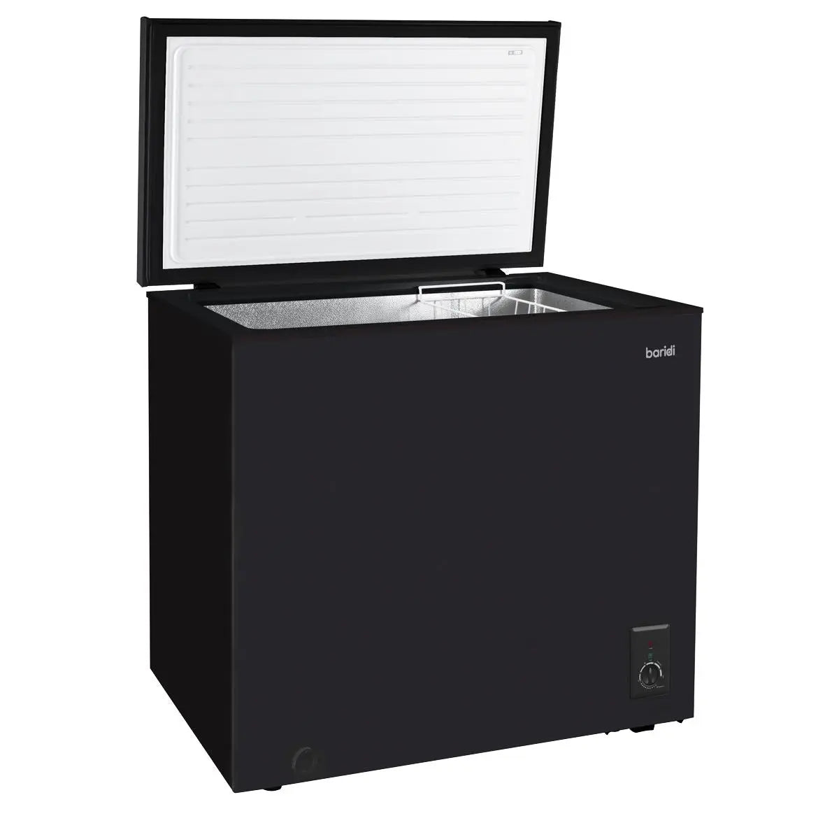 Baridi Freestanding Chest Freezer, 142L Capacity, Garages and Outbuilding Safe, -12 to -24°C Adjustable Thermostat with Refrigeration Mode, Black  White Rose Tools