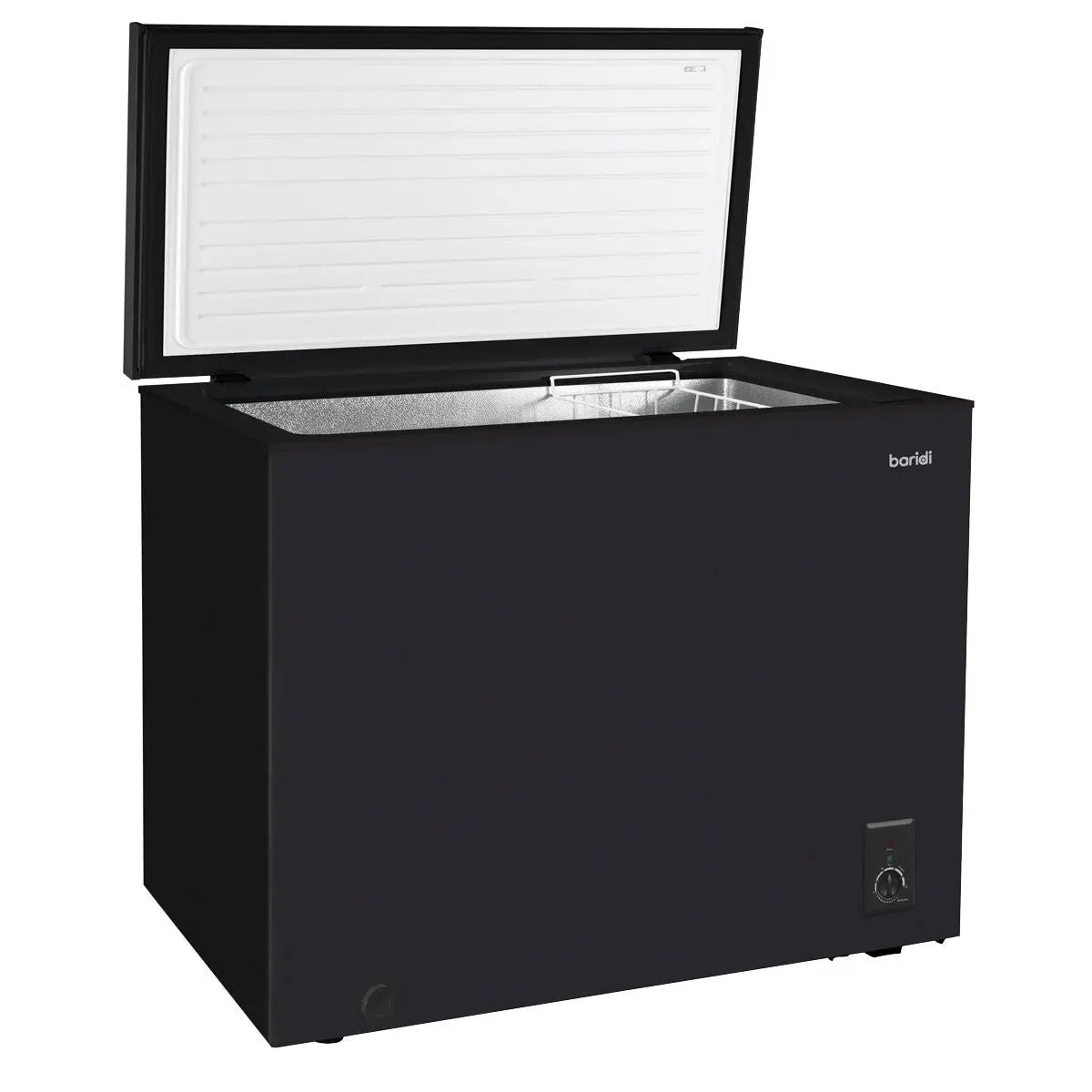Baridi Freestanding Chest Freezer, 199L Capacity, Garages and Outbuilding Safe, -12 to -24°C Adjustable Thermostat with Refrigeration Mode, Black  White Rose Tools