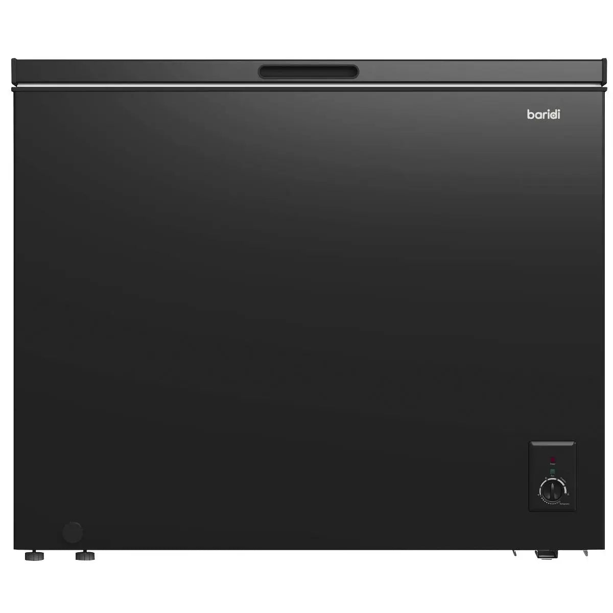 Baridi Freestanding Chest Freezer, 199L Capacity, Garages and Outbuilding Safe, -12 to -24°C Adjustable Thermostat with Refrigeration Mode, Black  White Rose Tools