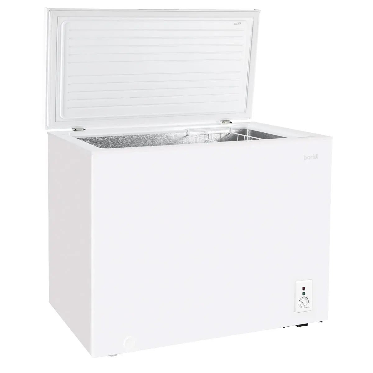 Baridi Freestanding Chest Freezer, 199L Capacity, Garages and Outbuilding Safe, -12 to -24°C Adjustable Thermostat with Refrigeration Mode, White  White Rose Tools