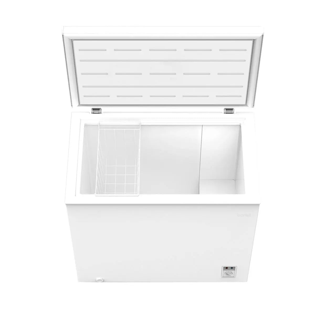 Baridi Freestanding Chest Freezer, 199L Capacity, Garages and Outbuilding Safe, -12 to -24°C Adjustable Thermostat with Refrigeration Mode, White  White Rose Tools