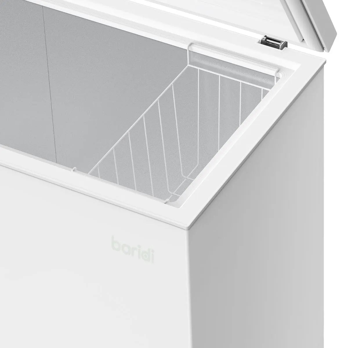 Baridi Freestanding Chest Freezer, 199L Capacity, Garages and Outbuilding Safe, -12 to -24°C Adjustable Thermostat with Refrigeration Mode, White  White Rose Tools