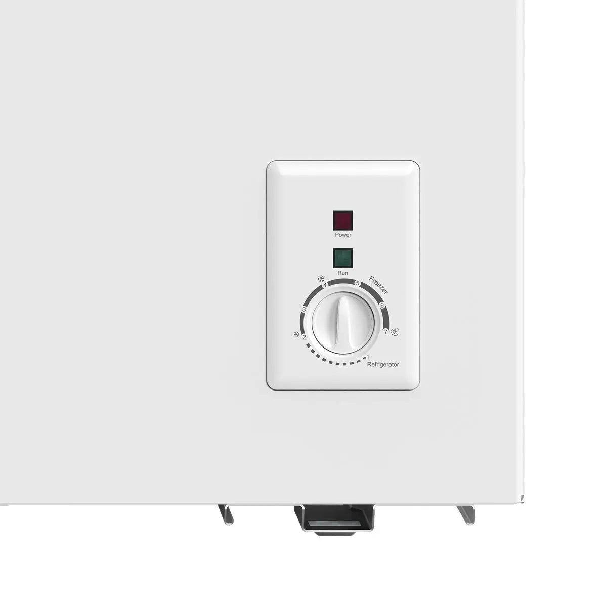 Baridi Freestanding Chest Freezer, 199L Capacity, Garages and Outbuilding Safe, -12 to -24°C Adjustable Thermostat with Refrigeration Mode, White  White Rose Tools
