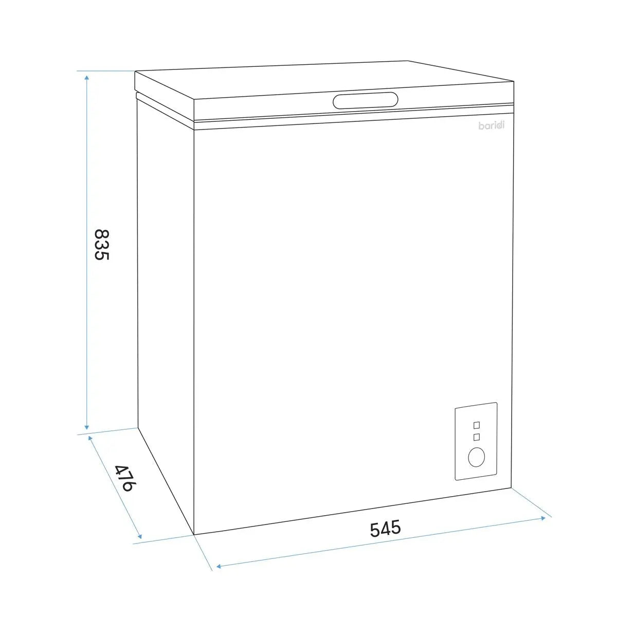 Baridi Freestanding Chest Freezer, 99L Capacity, Garages and Outbuilding Safe, -12 to -24°C Adjustable Thermostat with Refrigeration Mode, White  White Rose Tools