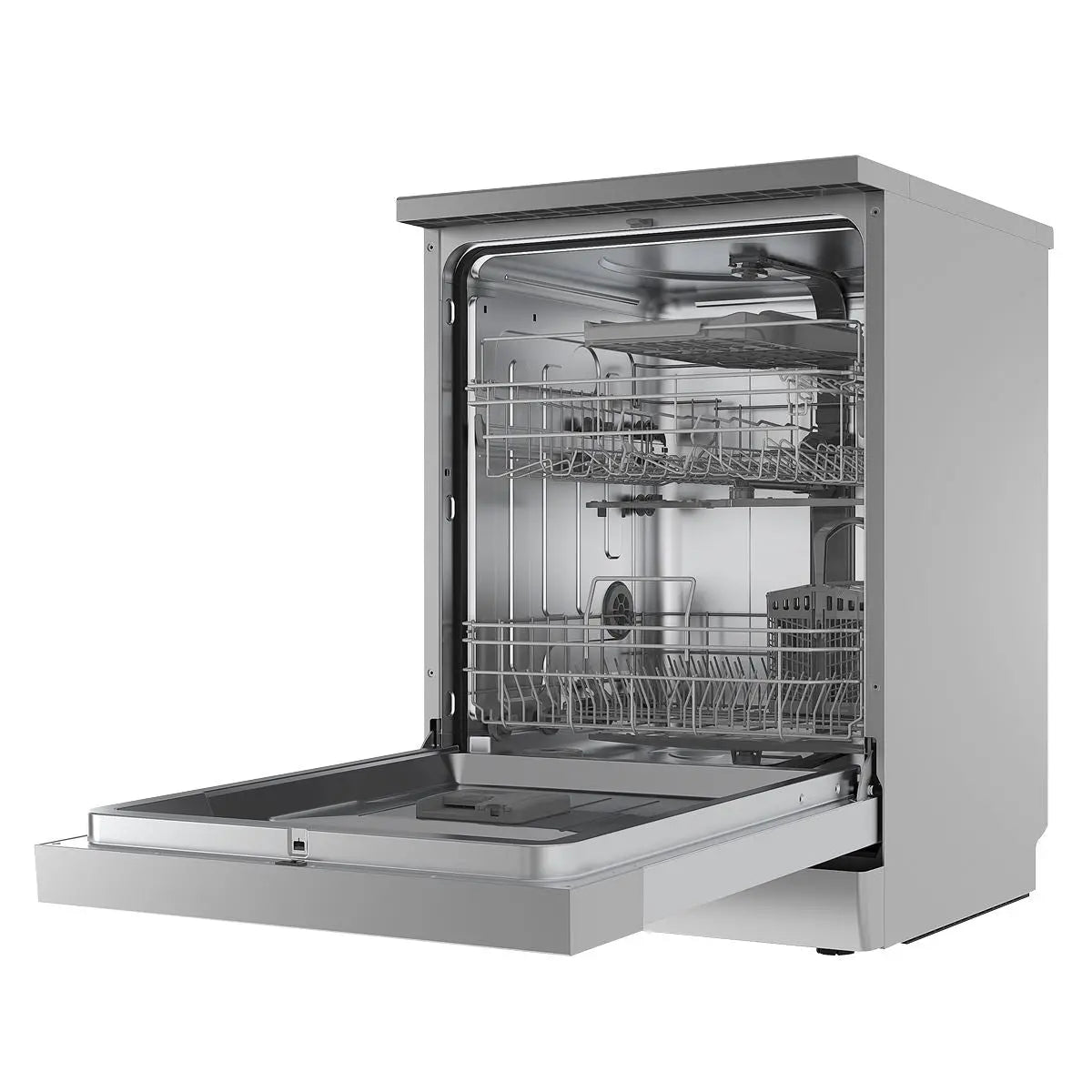 Baridi Freestanding Dishwasher, Full Size, Standard 60cm Wide with 14 Place Settings, 8 Programs & 5 Functions, LED Display, Silver  White Rose Tools
