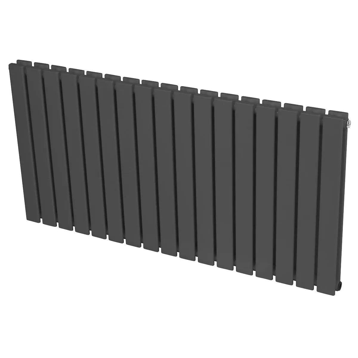 Baridi Horizontal Radiator Contemporary Double Flat Panel Design 600 x 1190mm – Anthracite  White Rose Tools