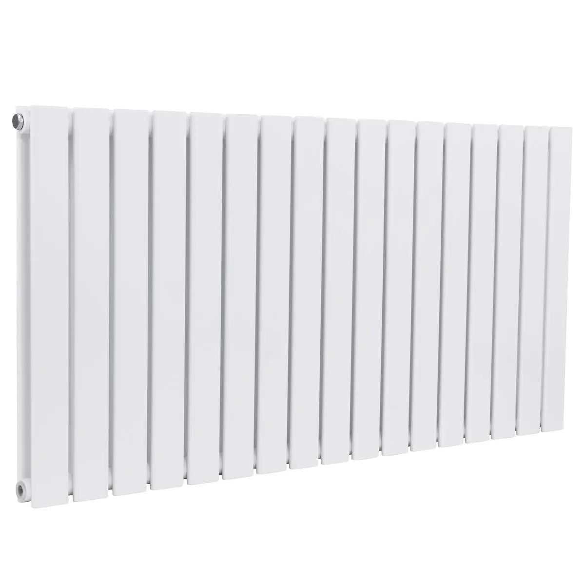 Baridi Horizontal Radiator Contemporary Double Flat Panel Design 600 x 1190mm – White  White Rose Tools