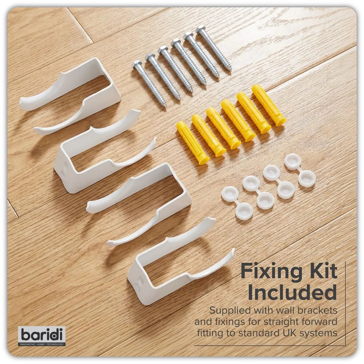 Baridi Horizontal Radiator Contemporary Double Flat Panel Design 600 x 1190mm – White  White Rose Tools