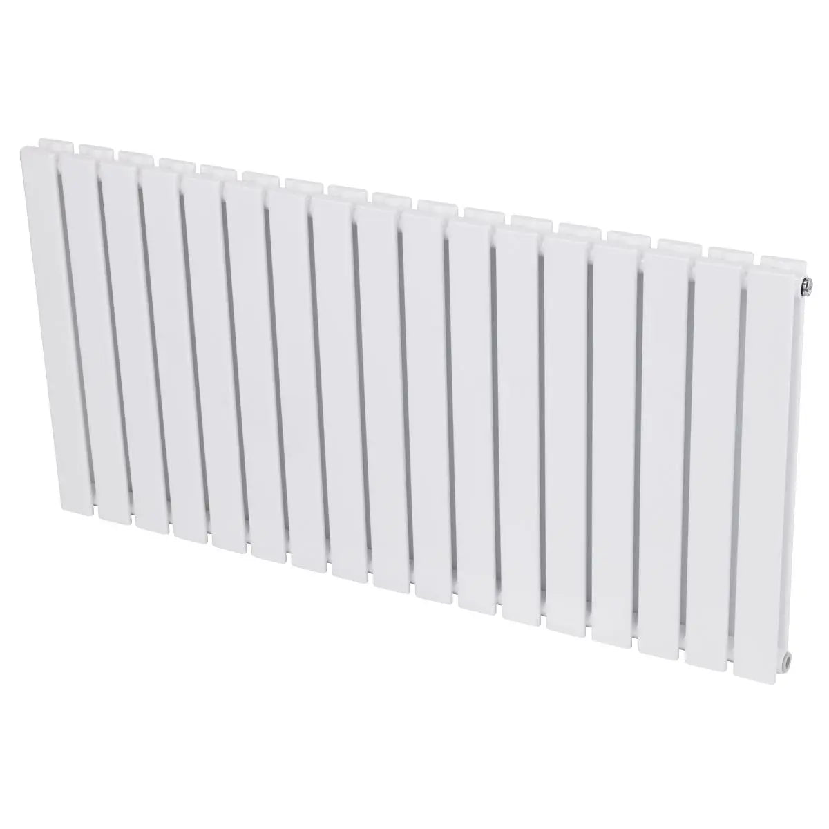 Baridi Horizontal Radiator Contemporary Double Flat Panel Design 600 x 1190mm – White  White Rose Tools