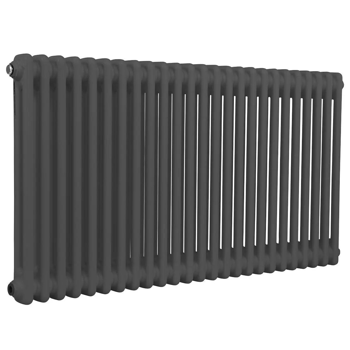 Baridi Horizontal Traditional 2 Column Radiator 600 x 1147mm – Anthracite  White Rose Tools