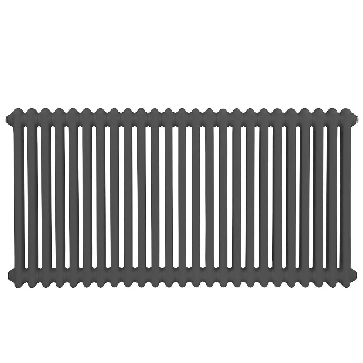 Baridi Horizontal Traditional 2 Column Radiator 600 x 1147mm – Anthracite  White Rose Tools