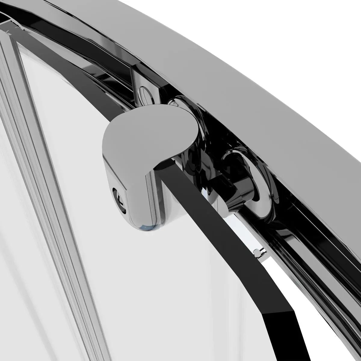 Baridi Quadrant Shower Entry Enclosure 900 x 900 x 1850mm with 6mm Tempered Glass - Chrome  White Rose Tools