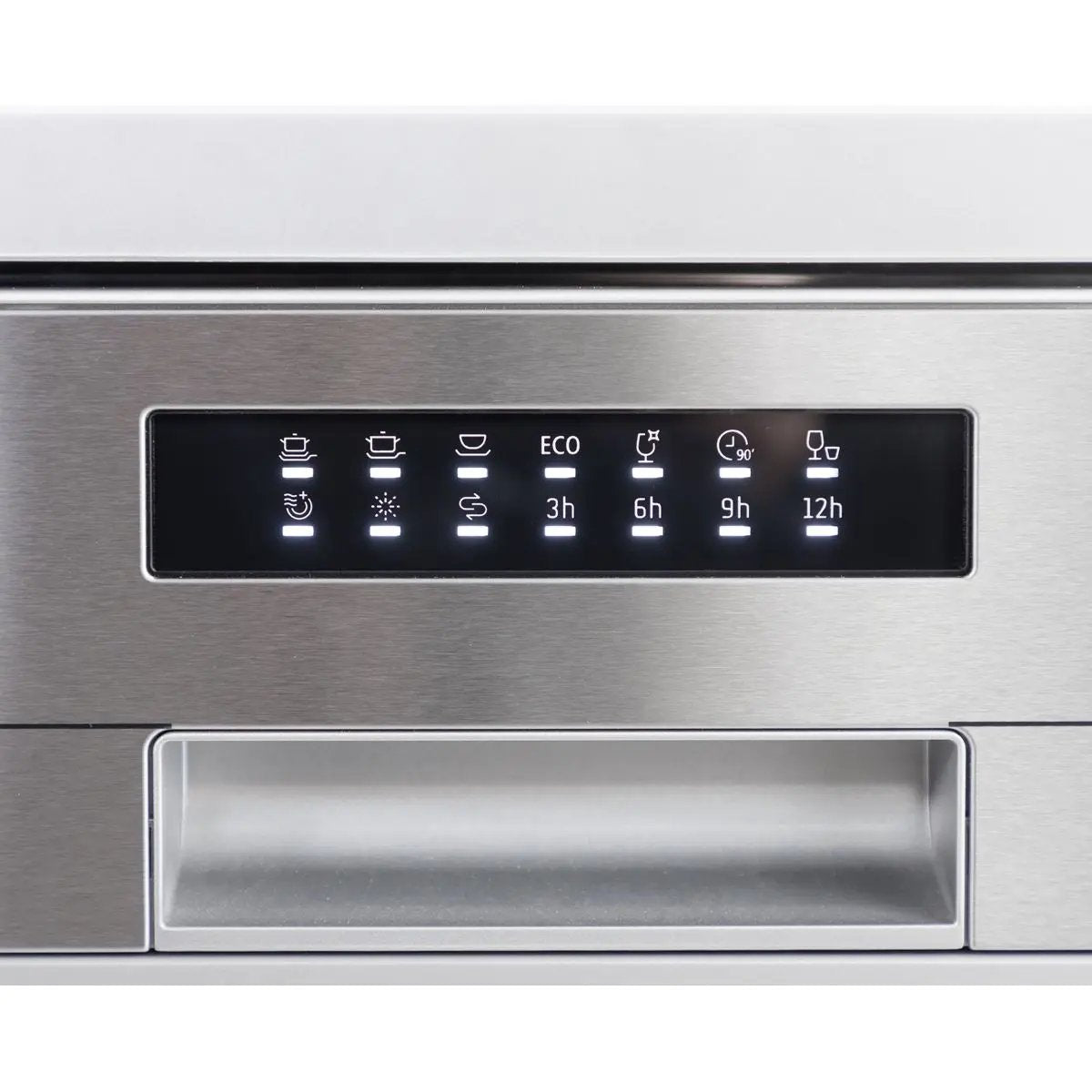 Baridi Regular Sized Freestanding Dishwasher 60cm Wide 13 Place Settings - Silver  White Rose Tools