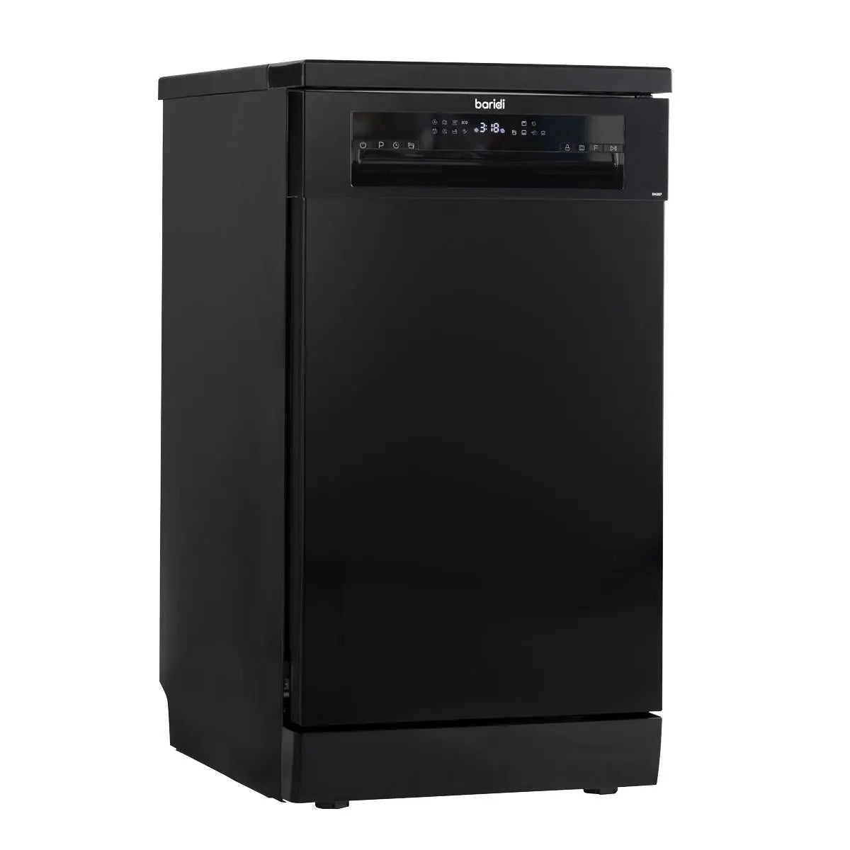 Baridi Slimline Freestanding Dishwasher 45cm Wide 10 Place Settings - Black  White Rose Tools