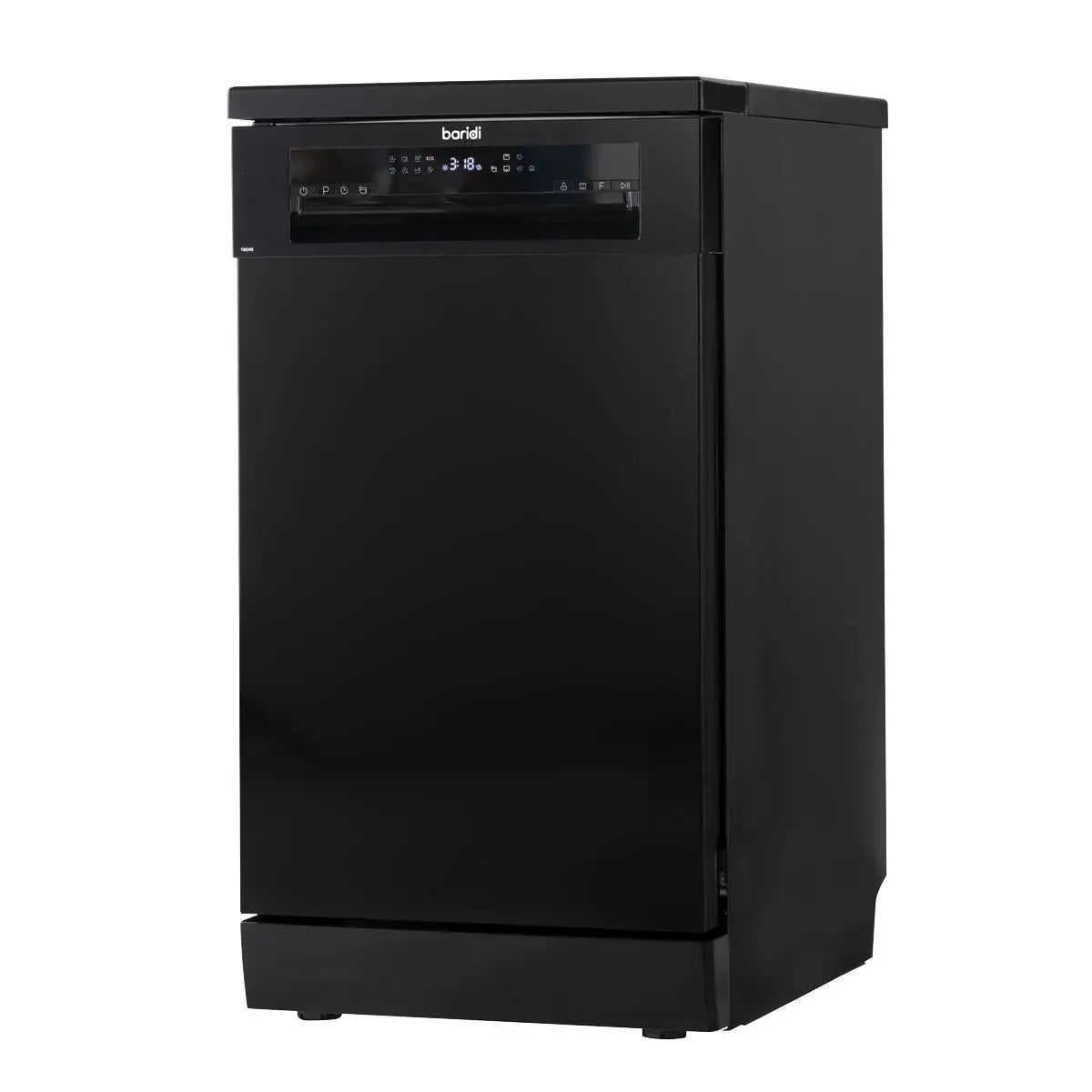 Baridi Slimline Freestanding Dishwasher 45cm Wide 10 Place Settings - Black  White Rose Tools