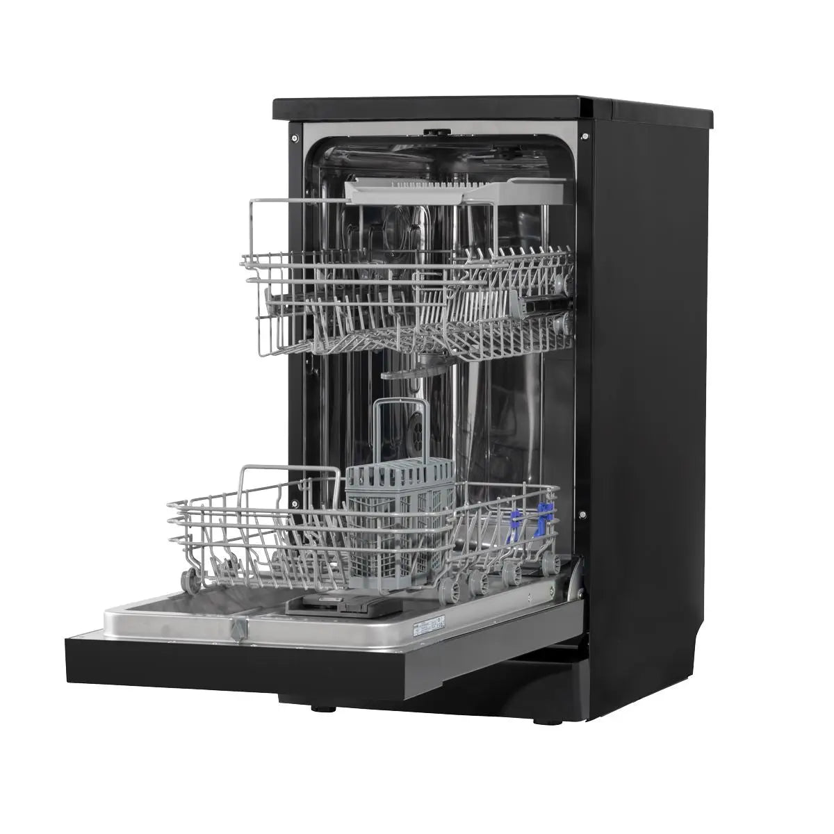 Baridi Slimline Freestanding Dishwasher 45cm Wide 10 Place Settings - Black  White Rose Tools