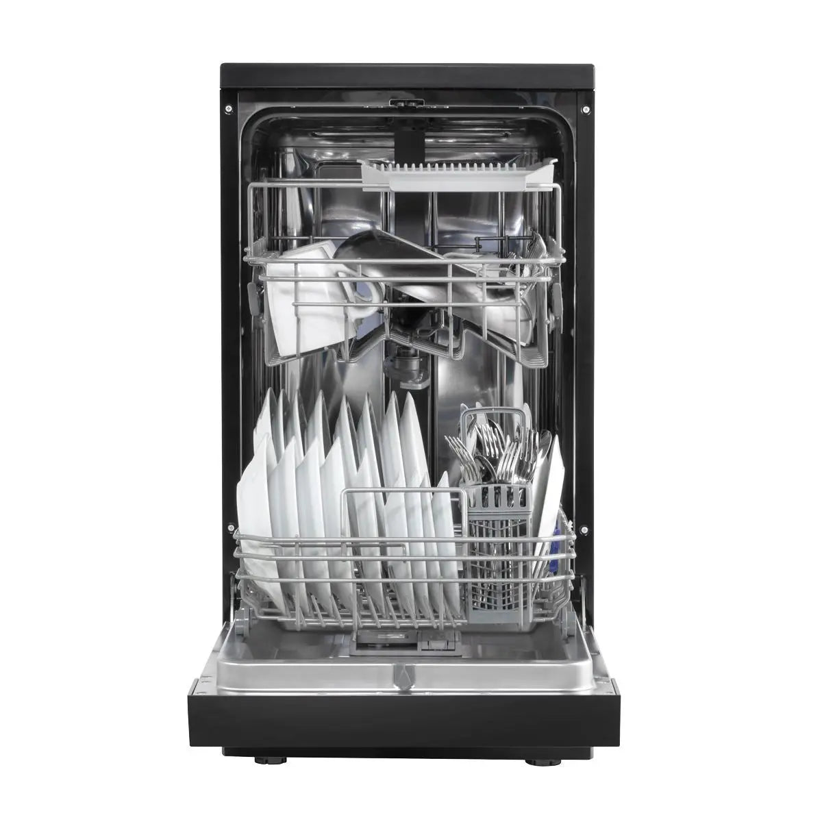 Baridi Slimline Freestanding Dishwasher 45cm Wide 10 Place Settings - Black  White Rose Tools
