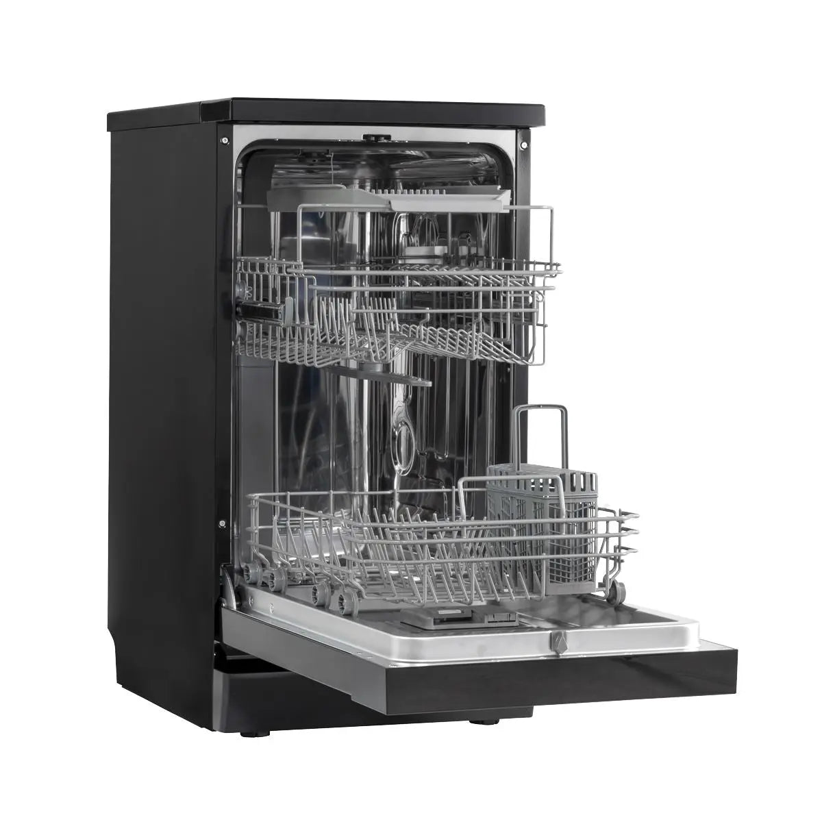 Baridi Slimline Freestanding Dishwasher 45cm Wide 10 Place Settings - Black  White Rose Tools
