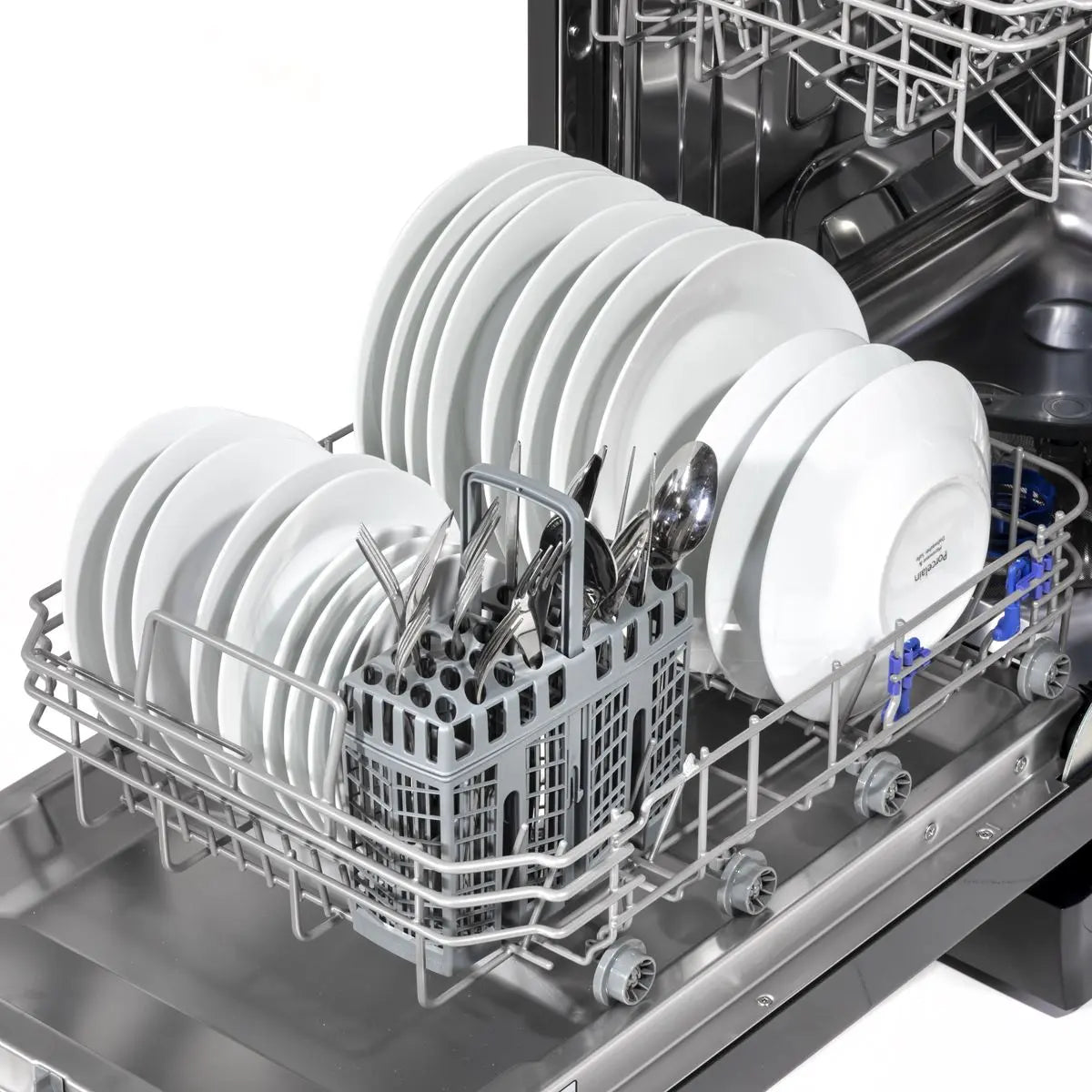 Baridi Slimline Freestanding Dishwasher 45cm Wide 10 Place Settings - Black  White Rose Tools