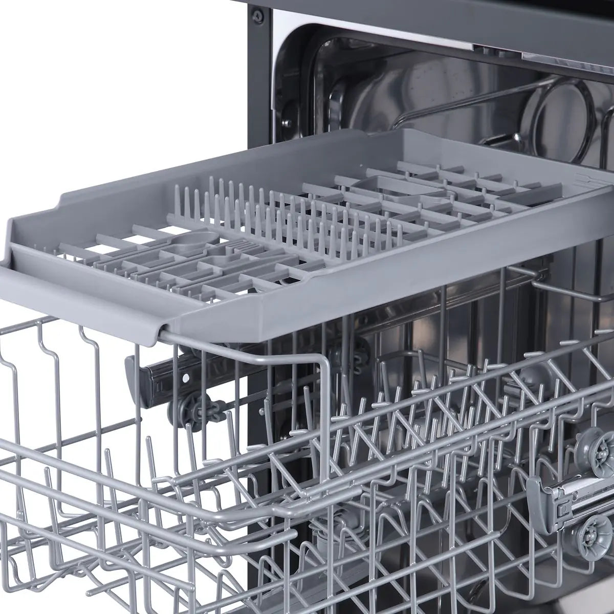 Baridi Slimline Freestanding Dishwasher 45cm Wide 10 Place Settings - Black  White Rose Tools