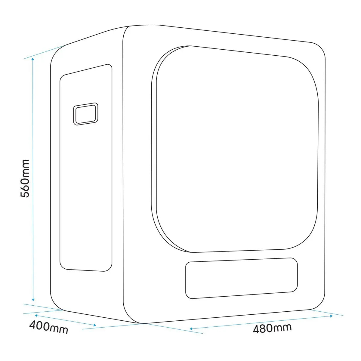 Baridi Small Tumble Dryer, Portable, 2.5kg, Vented, Perfect for Counter Top or Wall Mounted Use with Digital Controls, Compact, Black Mini Spin Dryer - DH229  White Rose Tools