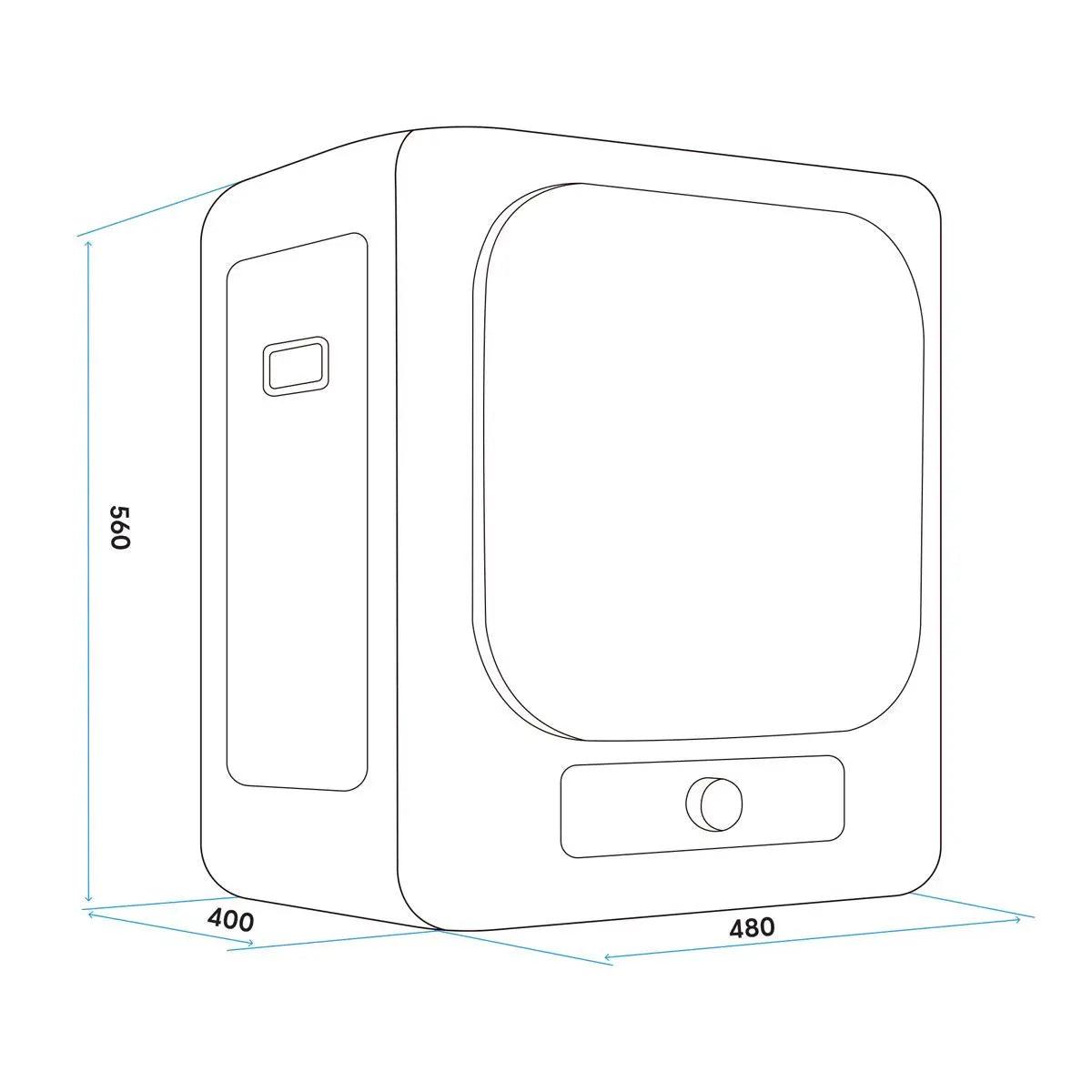 Baridi Small Tumble Dryer, Portable, 2.5kg, Vented, Perfect for Counter Top or Wall Mounted Use with Mechanical Controls, Compact, Mini Spin Dryer - DH192  White Rose Tools