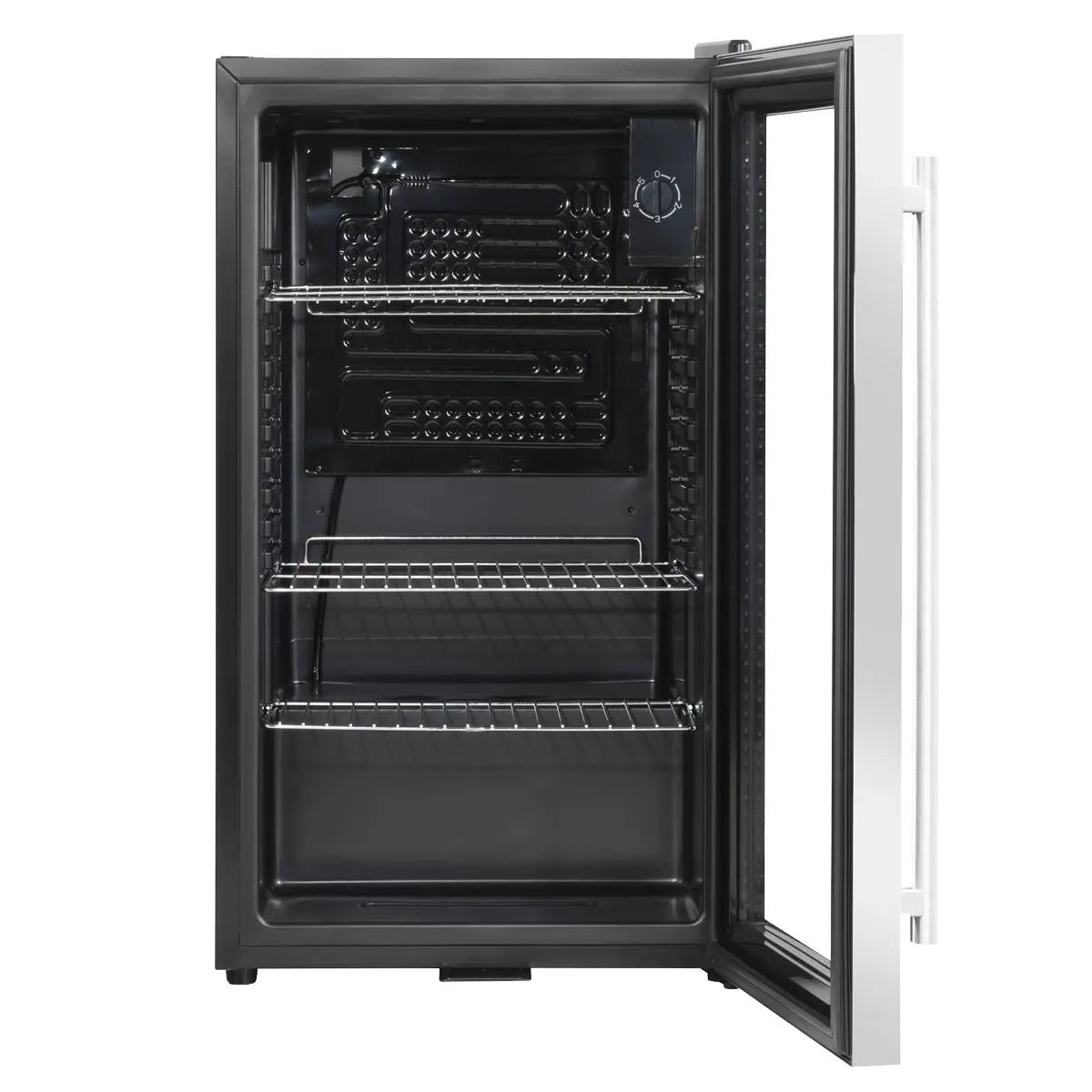 Baridi Under Counter Wine/Drink/Beverage Cooler/Fridge, Built-In Thermostat, Energy Class E, 85 Litre - Stainless Steel  White Rose Tools