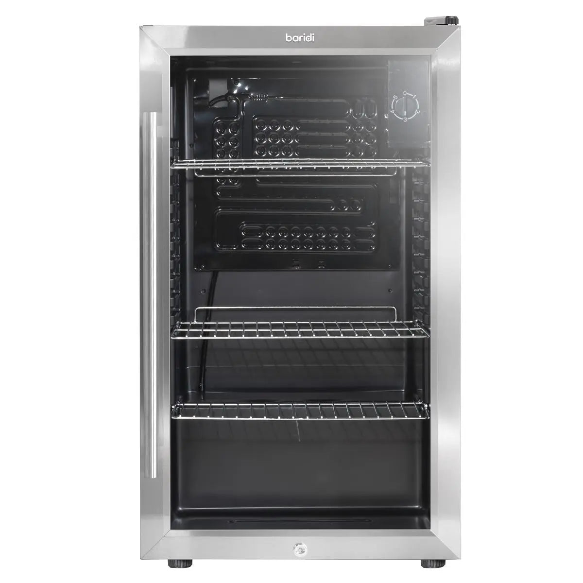 Baridi Under Counter Wine/Drink/Beverage Cooler/Fridge, Built-In Thermostat, Energy Class E, 85 Litre - Stainless Steel  White Rose Tools
