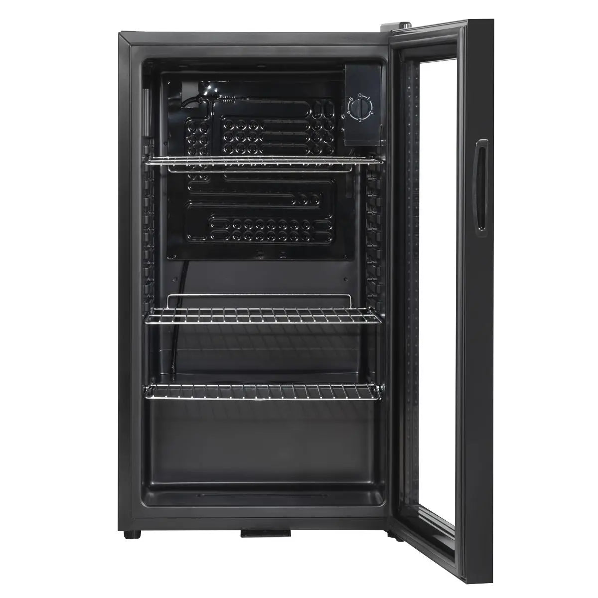 Baridi Under Counter Wine/Drink/Beverage Cooler/Fridge, Built-In Thermostat, Light, Security Lock, 85 Litre – Black  White Rose Tools