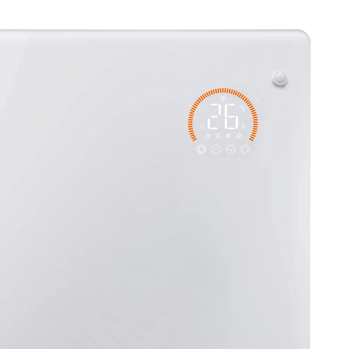 Baridi, Electric Glass Panel Heater, 1000W, Wi-Fi Enabled, White - DH136  White Rose Tools