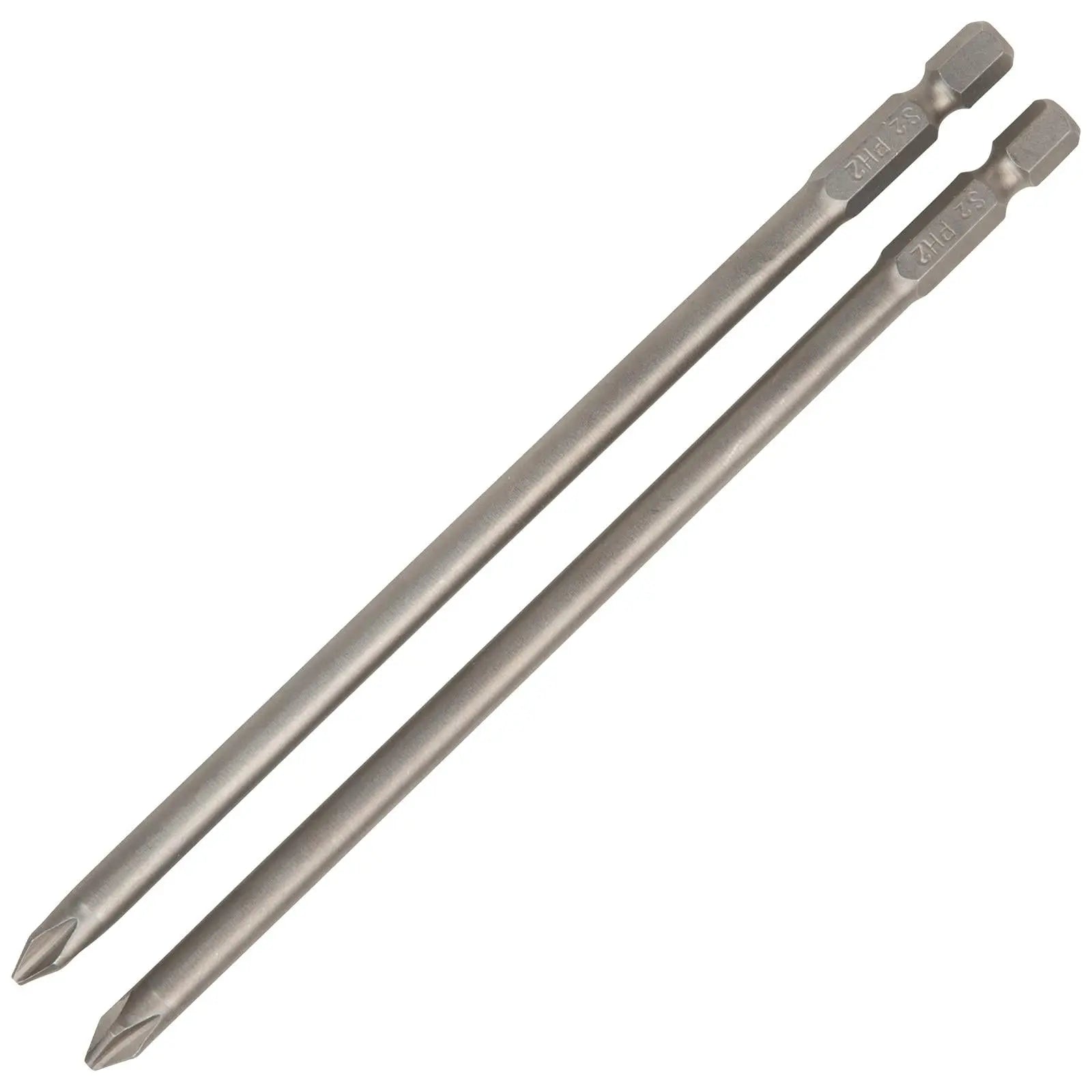 BlueSpot 150mm PZ2 Pozi Driver Screwdriver Bit Set 2 Piece  White Rose Tools