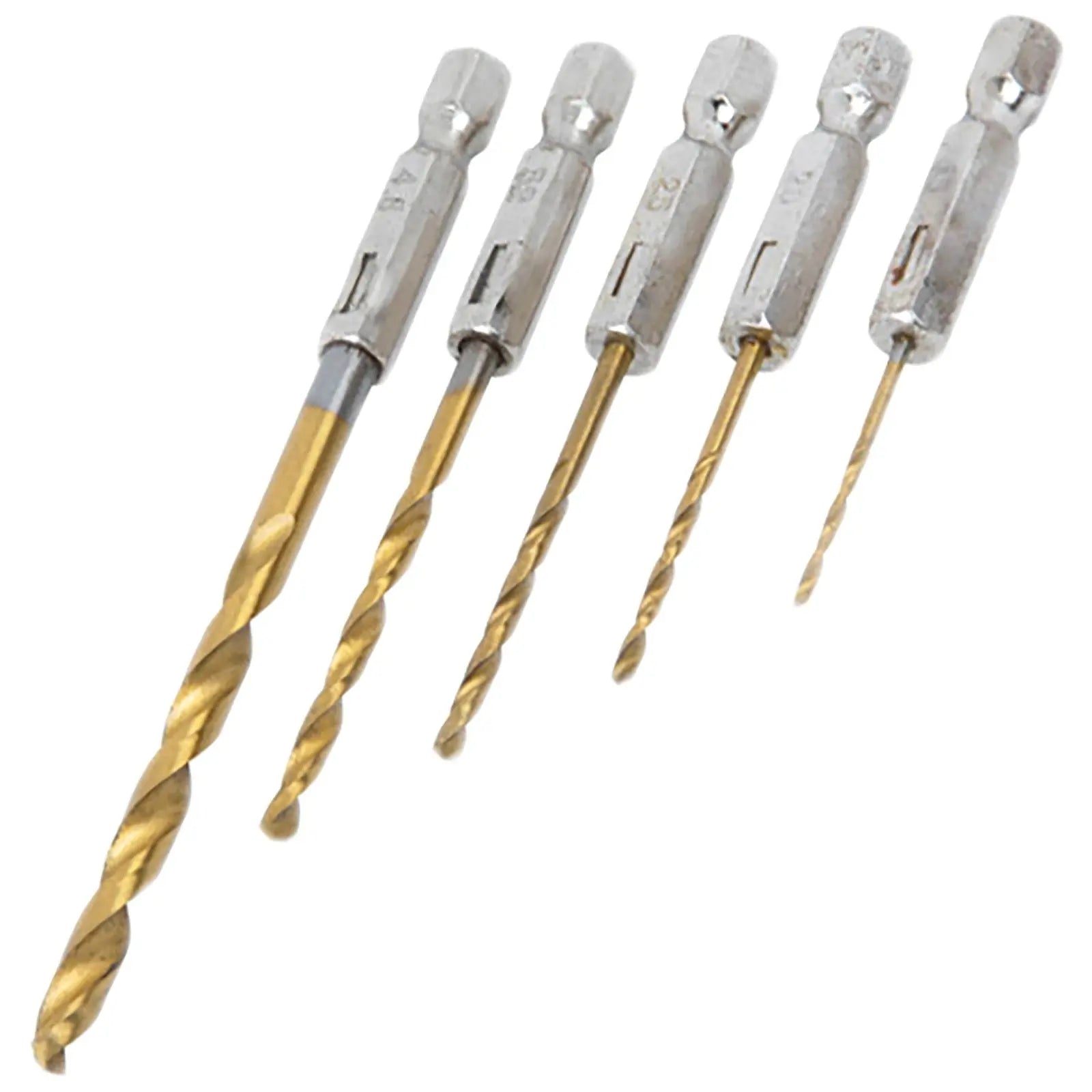 BlueSpot 5 Piece Titanium Drill Bit Set 1.5-4.8mm Hex Shank 