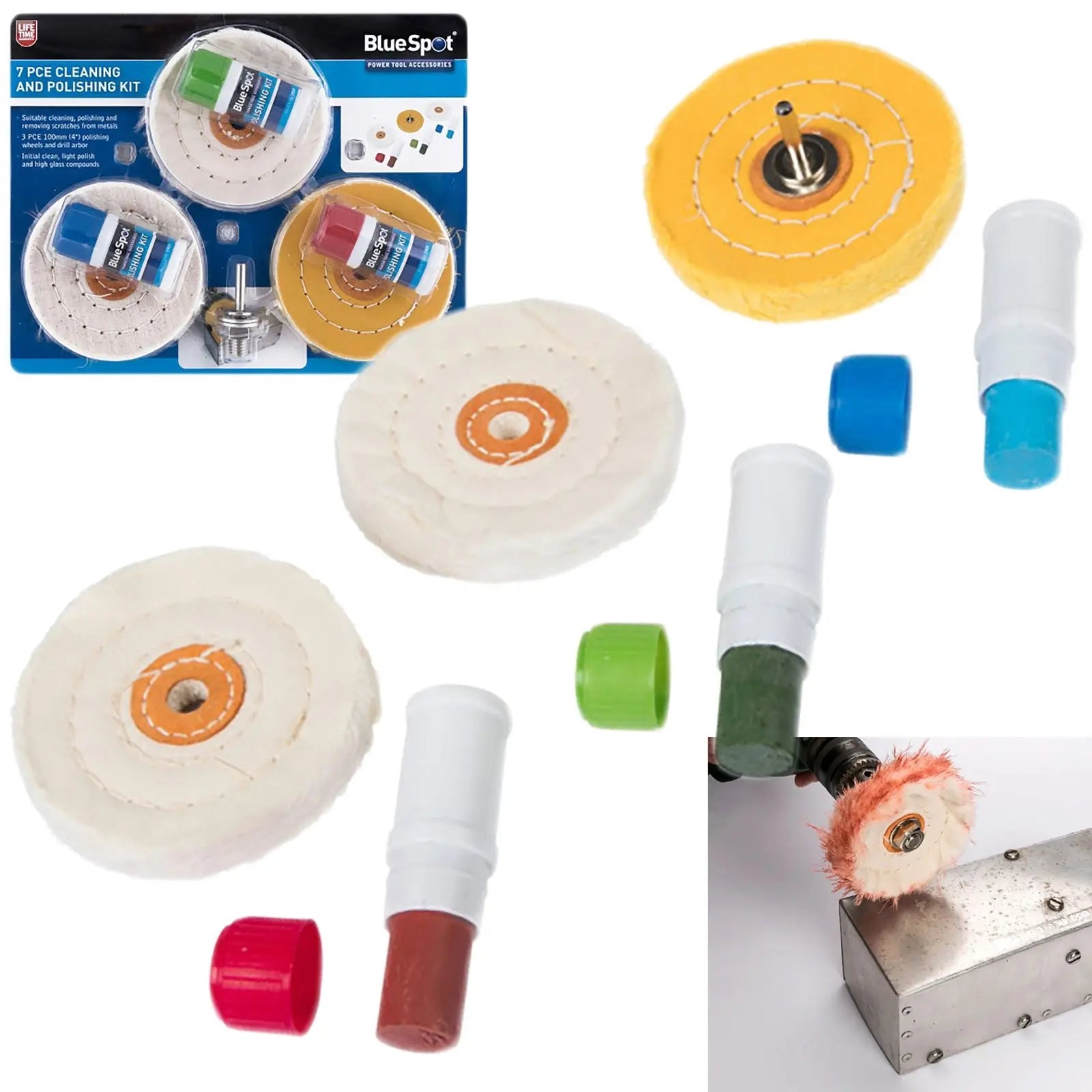 BlueSpot 7 Piece Cleaning and Polishing Kit 