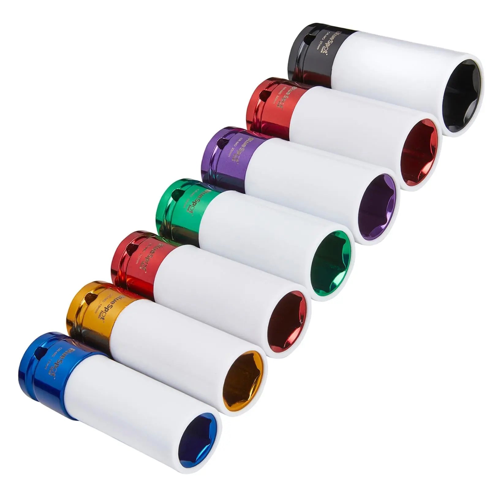 BlueSpot Alloy Wheel Impact Socket Set 1/2" Drive 7 Piece 17-27mm 