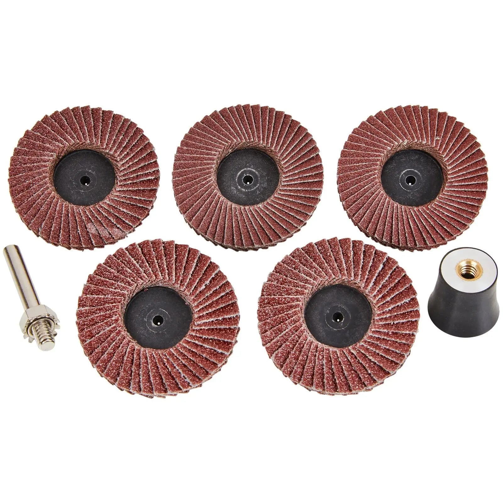 BlueSpot Aluminium Oxide Sanding Discs 50mm for Rotary Tool 6 Piece  White Rose Tools