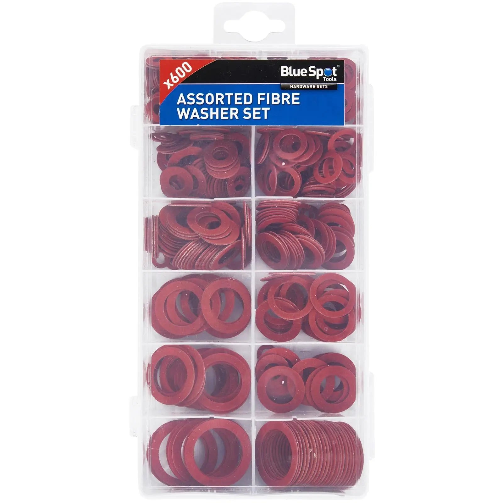 BlueSpot Assorted Fibre Washer Set 600pc 