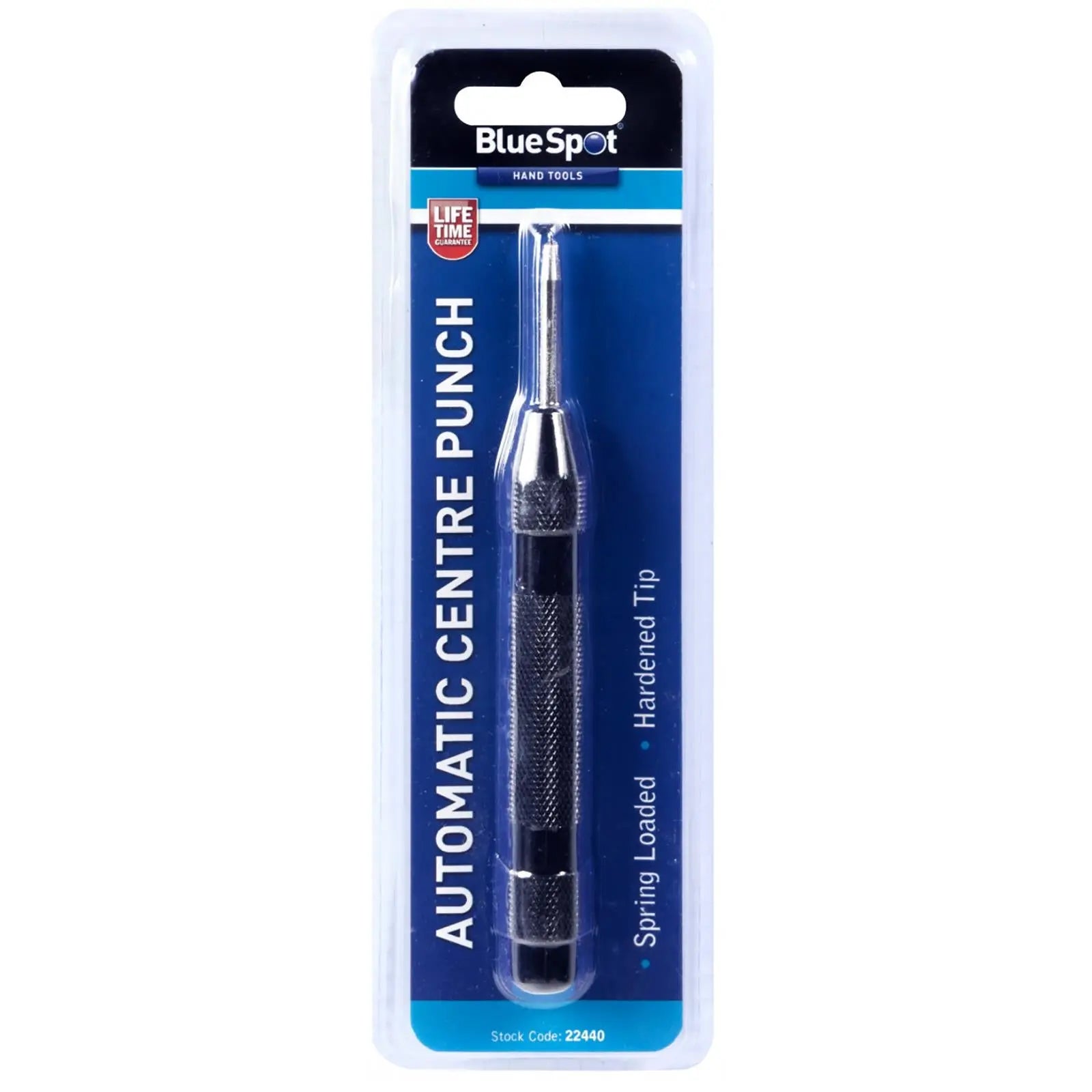 BlueSpot Automatic Centre Punch Spring Loaded Hardened Tip 