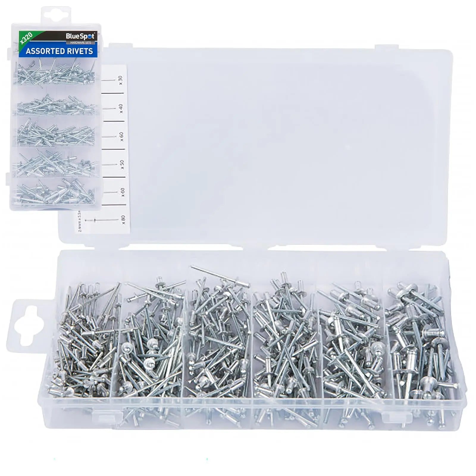 BlueSpot Blind Rivet Set Assorted 320 Pieces 2.4-8mm 