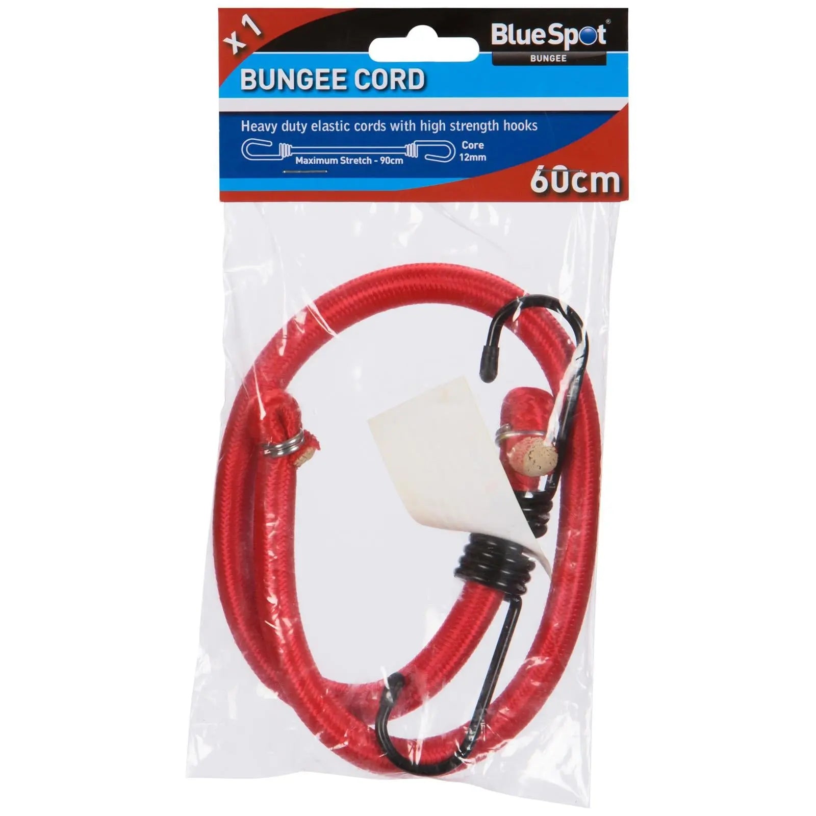 BlueSpot Bungee Cord 60cm Red  White Rose Tools