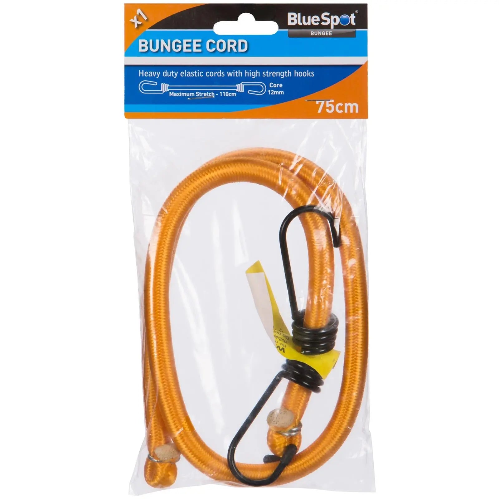 BlueSpot Bungee Cord 75cm Orange  White Rose Tools