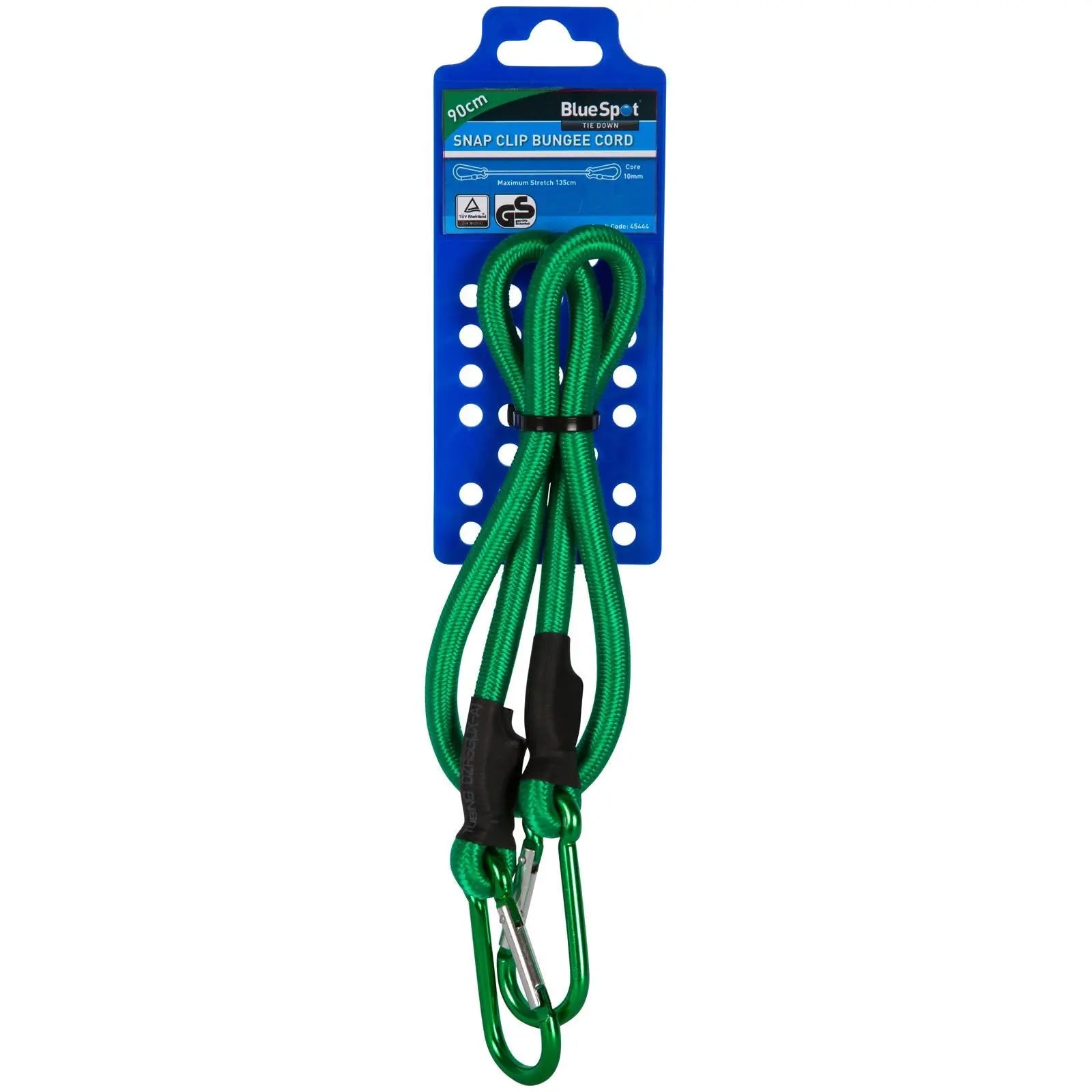 BlueSpot Bungee Cord Snap Clip Carabiner 90cm Green  White Rose Tools