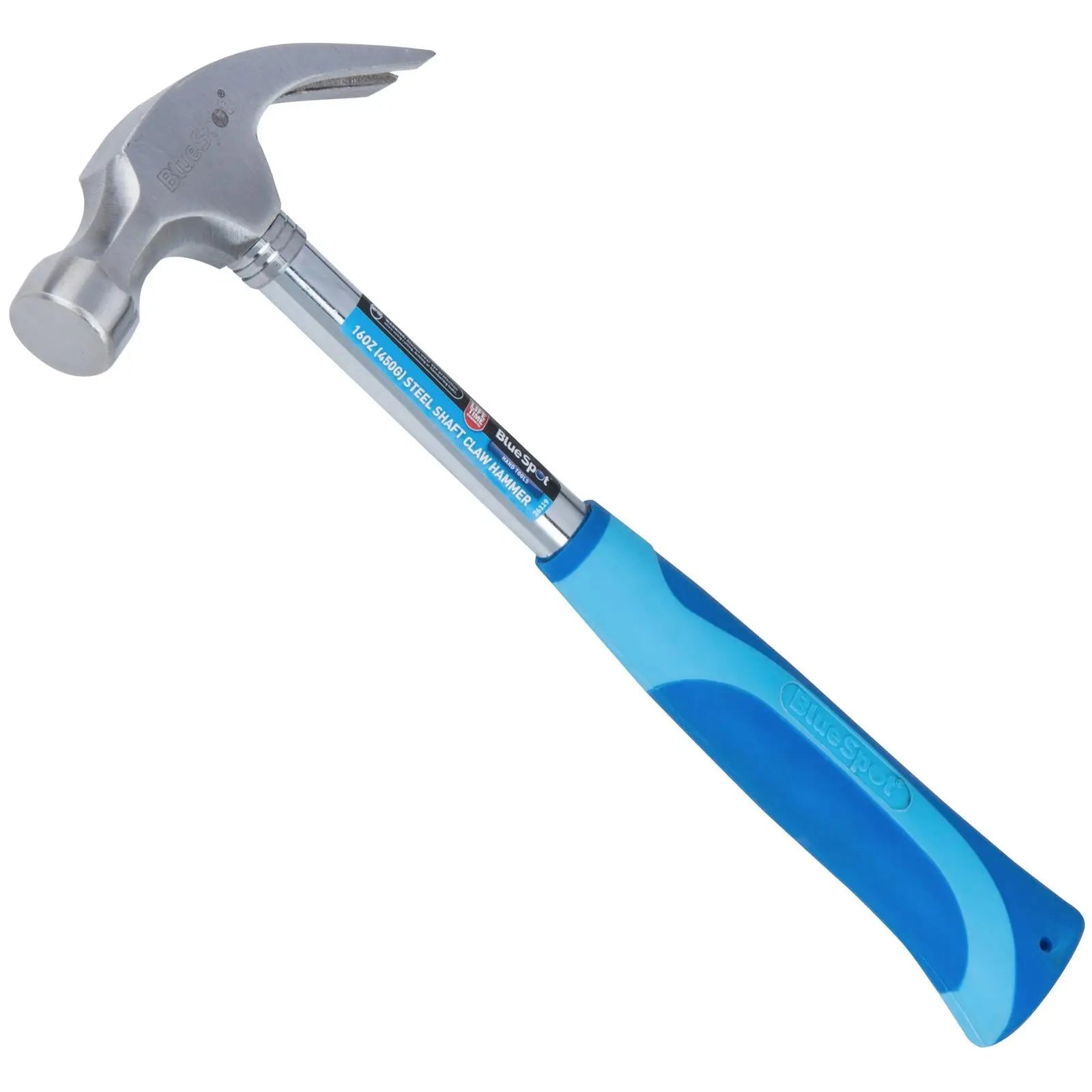 BlueSpot Claw Hammer Steel Shaft 16oz 450g  White Rose Tools