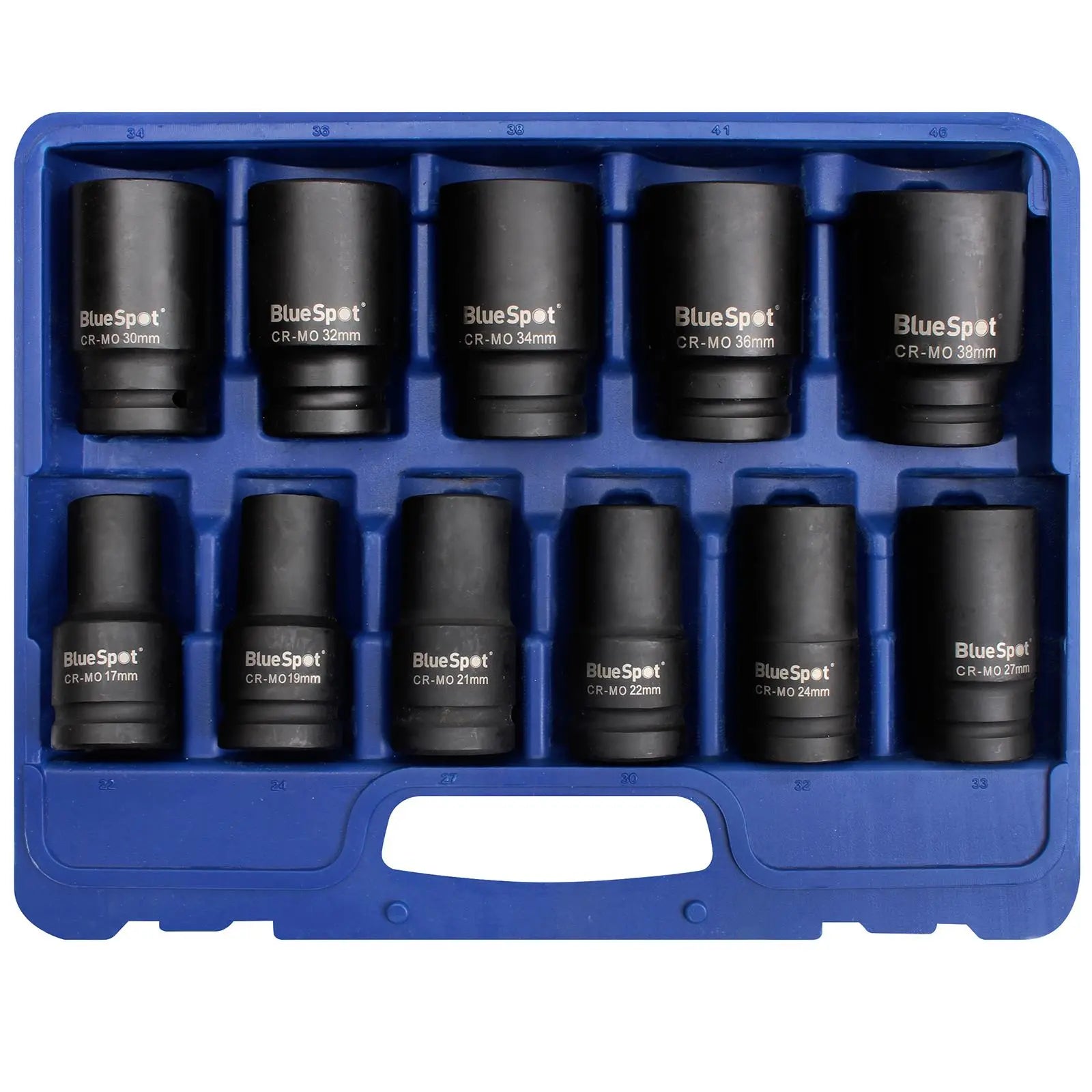 BlueSpot Deep Impact Socket Set 3/4" Drive 11 Piece 17-38mm 