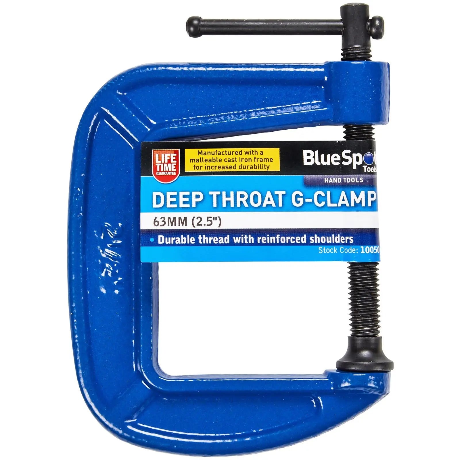 BlueSpot Deep Throat G-Clamp 63mm 2.5in  White Rose Tools