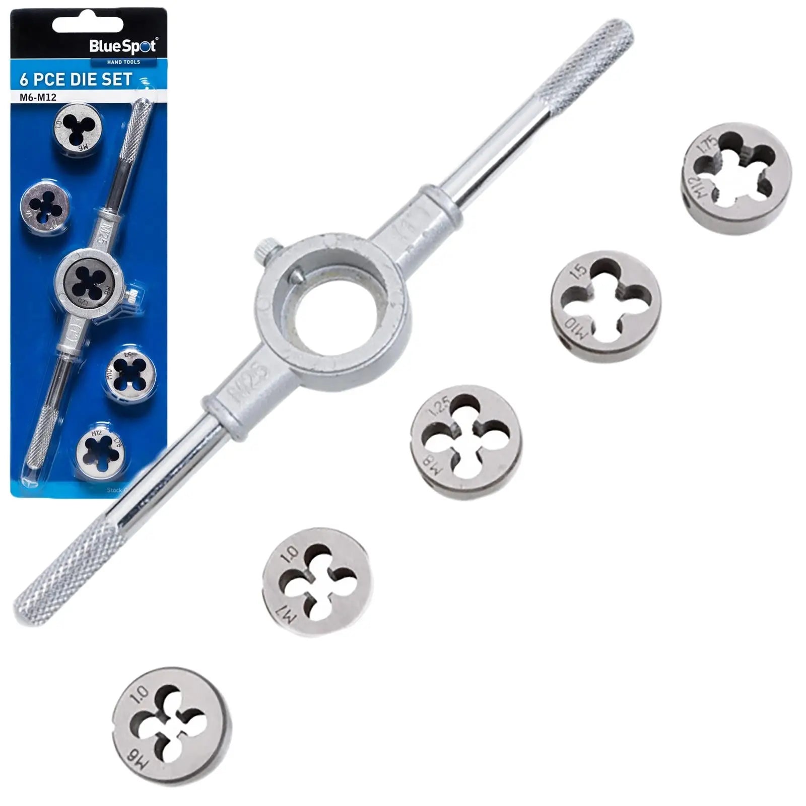 BlueSpot Die Set with Holder 6 Piece M6-M12 