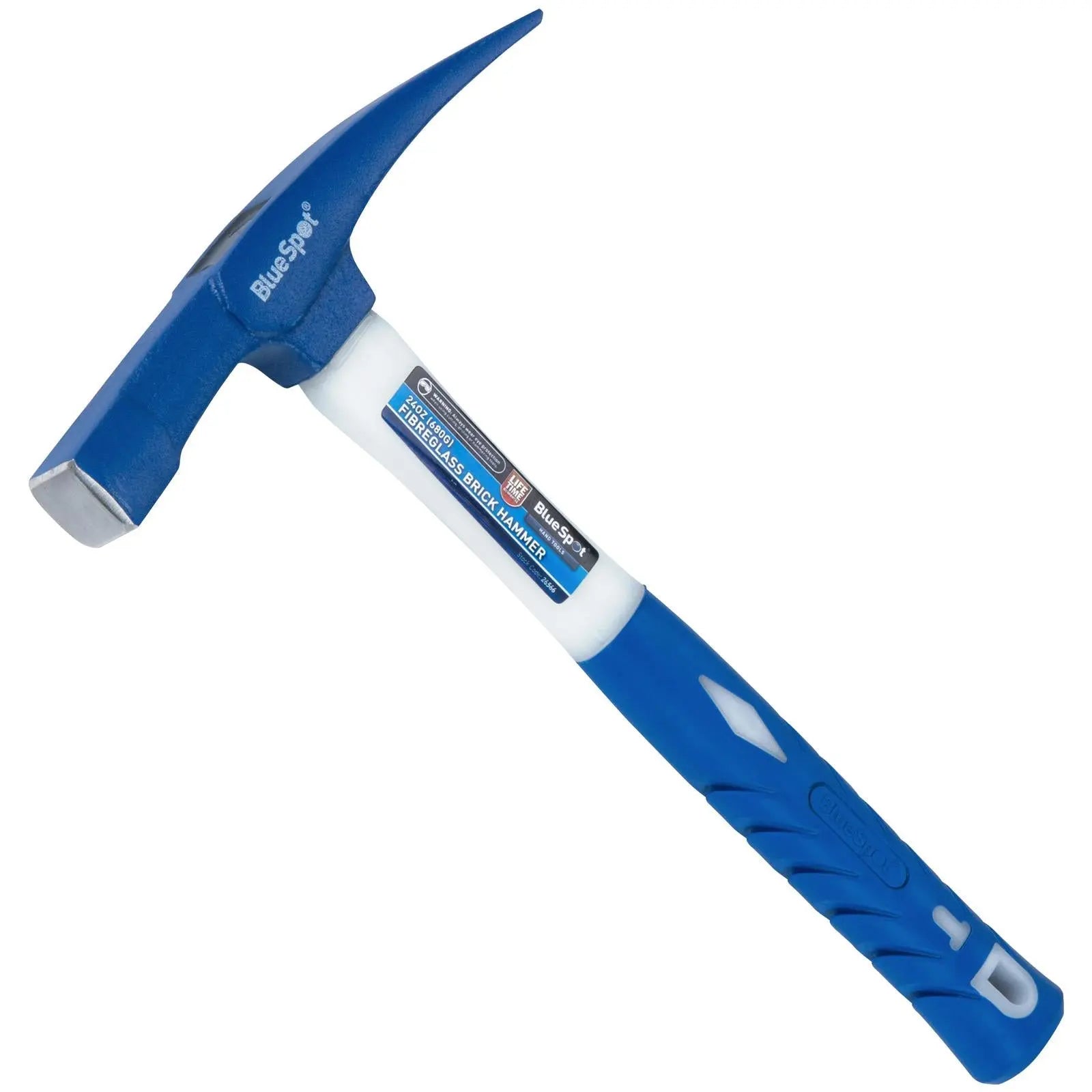 BlueSpot Fibreglass Brick Hammer 24oz 680g  White Rose Tools