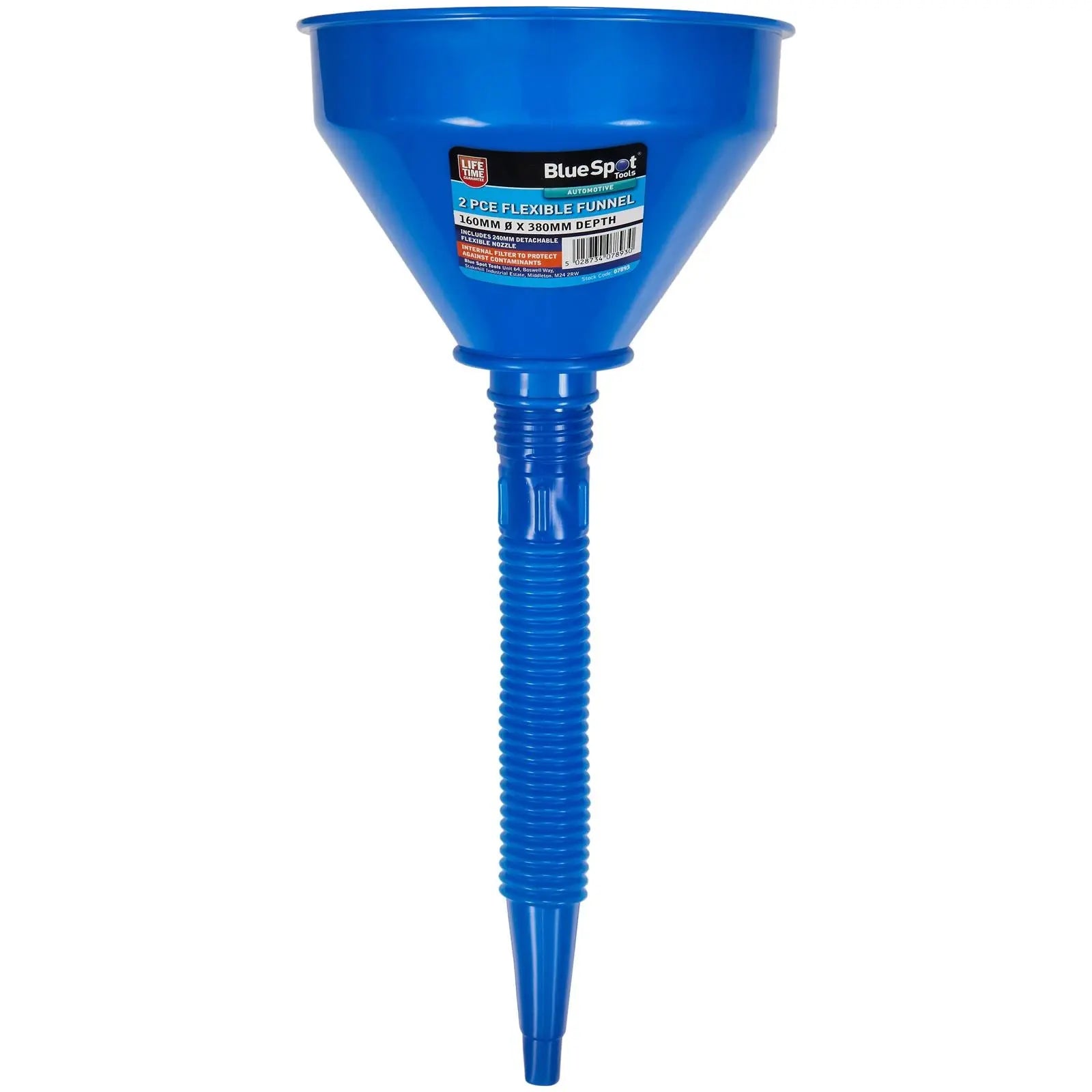 BlueSpot Flexible Funnel 160 x 380mm 2 Piece  White Rose Tools